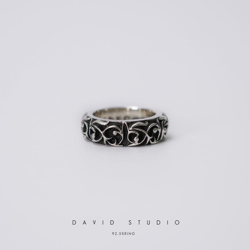 davidstudio纯银s925藤情侣戒指