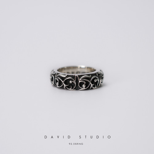 davidstudio纯银s925藤情侣戒指