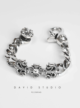 粗矿未镶钻百搭手链手链