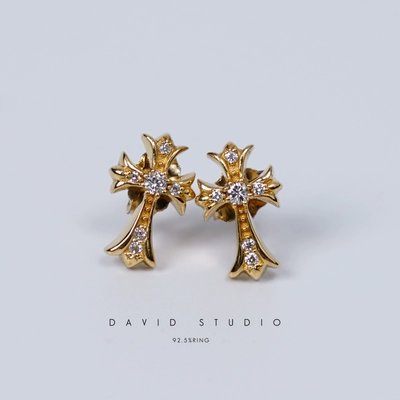 Chrome Hearts Cross Baby Earrings