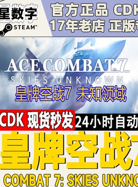 Steam正版国区KEY皇牌空战7:未知领域ACE COMBAT 7: SKIES UNKNOW