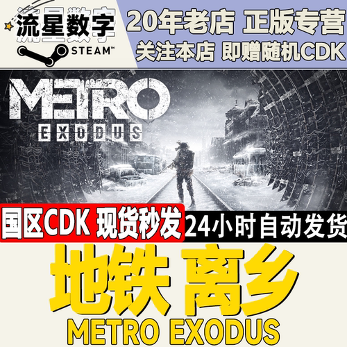 steam地铁离去正版国区KEY