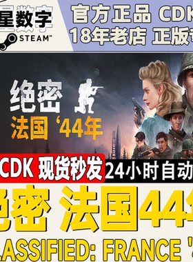 Steam正版国区KEY 绝密法国44年 Classified France 44 激活码CDK