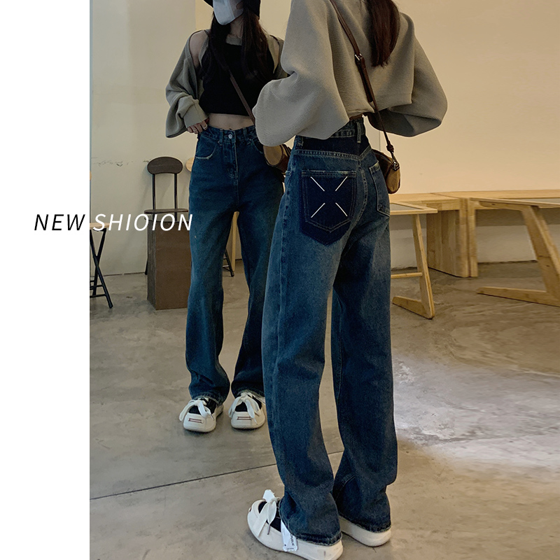 直筒长裤适中牛仔春季