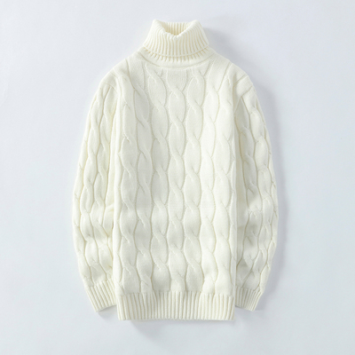 Fit Knitted Thick Pullovers Sweaters Casual High Neck Tops