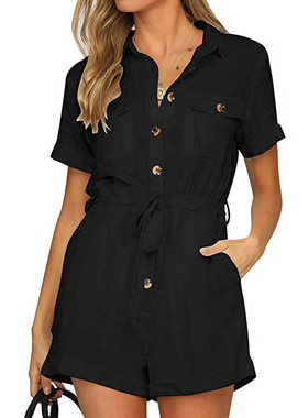 hort Sleeve Casual Playsuit Jumpsuit Womens Rompers @45