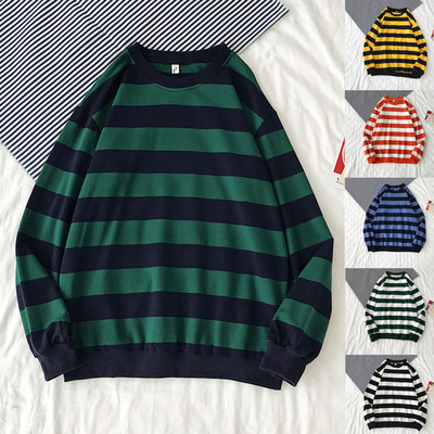 Autumn Mens Sweaters Pullovers Pullover Men M-3xl 条纹卫衣