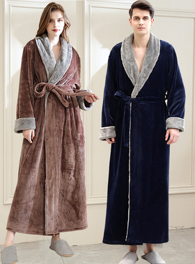 Pink Bath Robe Soft Night Dressing Gown Men Sleepwear458