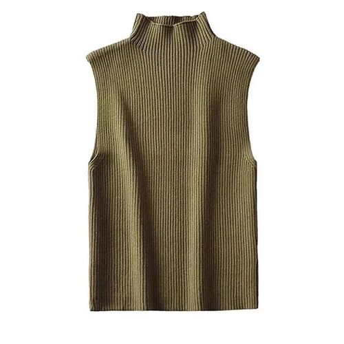 Women's round neck threaded knitted top 女士圆领螺纹针织上衣