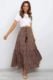 leopard skirt print skir high Autumn new elastic waist brown