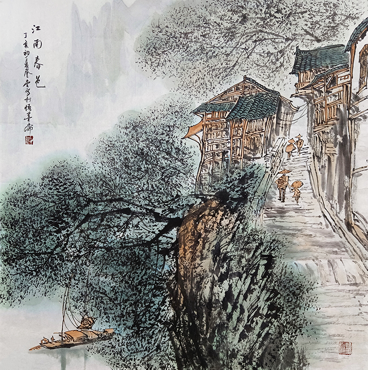 中国著名画家张登堂老师四尺方作品拍卖