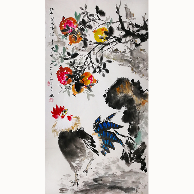 丹青;著名花鸟画家;毕业广西师范大学艺术系三尺手绘真迹作品