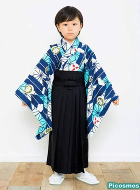 儿童和服男童女童日本男孩和服小中大童正装和服套装7-12岁和风