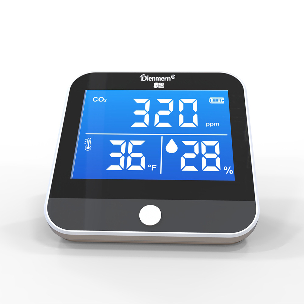 二氧化碳检测仪co2探测器台式检测仪中性英文空气检测仪一件代发