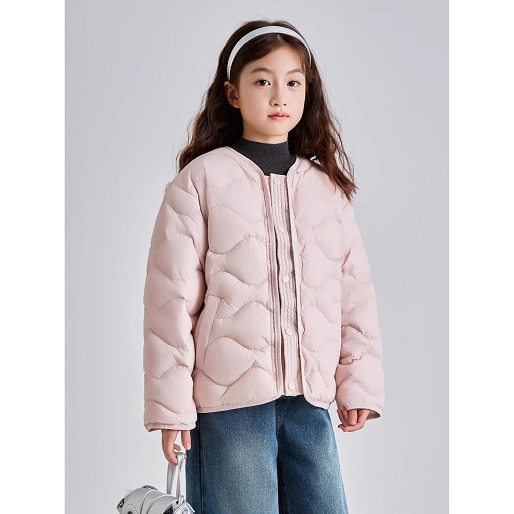 日本品质90白鸭绒男童女童羽绒服外套中大童羽绒内胆长袖宽松加厚