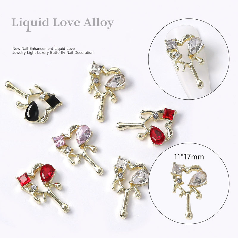 Love Heart Nail Art Parts Zircon Crystal Diamond Manicure Ho 彩妆/香水/美妆工具 穿戴甲/甲片 原图主图