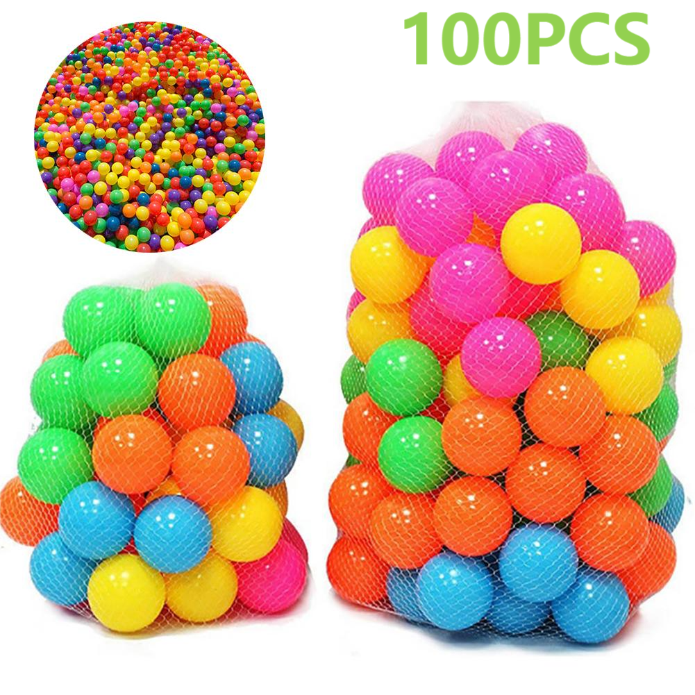 100Pcs Colorful Soft Water Pool Ocean Wave Ball Outdoor Fun