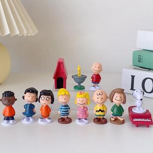 12Pcs Cute Peanuts set Cartoon Full Set Snoopy Ornament