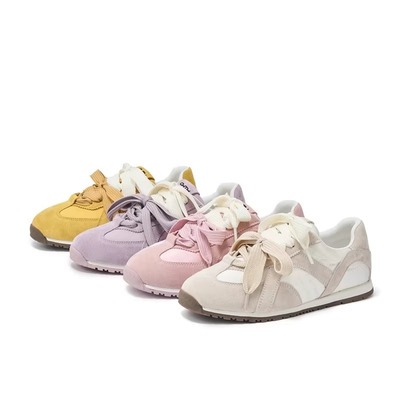 日本品质德训双鞋带女2025春秋季新款时尚运动休闲鞋透气小众设计
