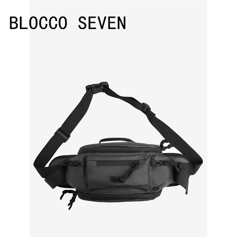BLOCCO SEVEN胸包工装斜挎包休闲百搭男生单肩包运动腰包女背包