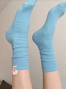 3双装 小清新蓝色轻薄柔软侧标韩国简约风
