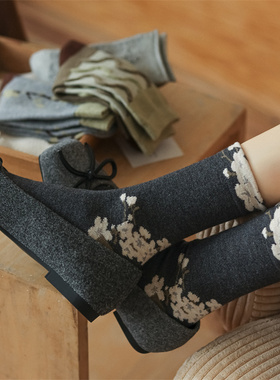 2双装 秋冬绿色系复古新中式碎花小清新风