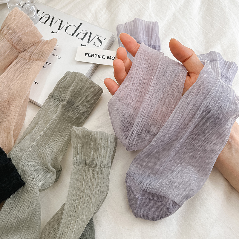 2双装 夏天薄水晶玻璃丝公主感满满