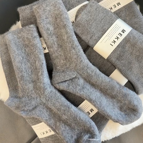 袜子加厚袜女复古咖啡色