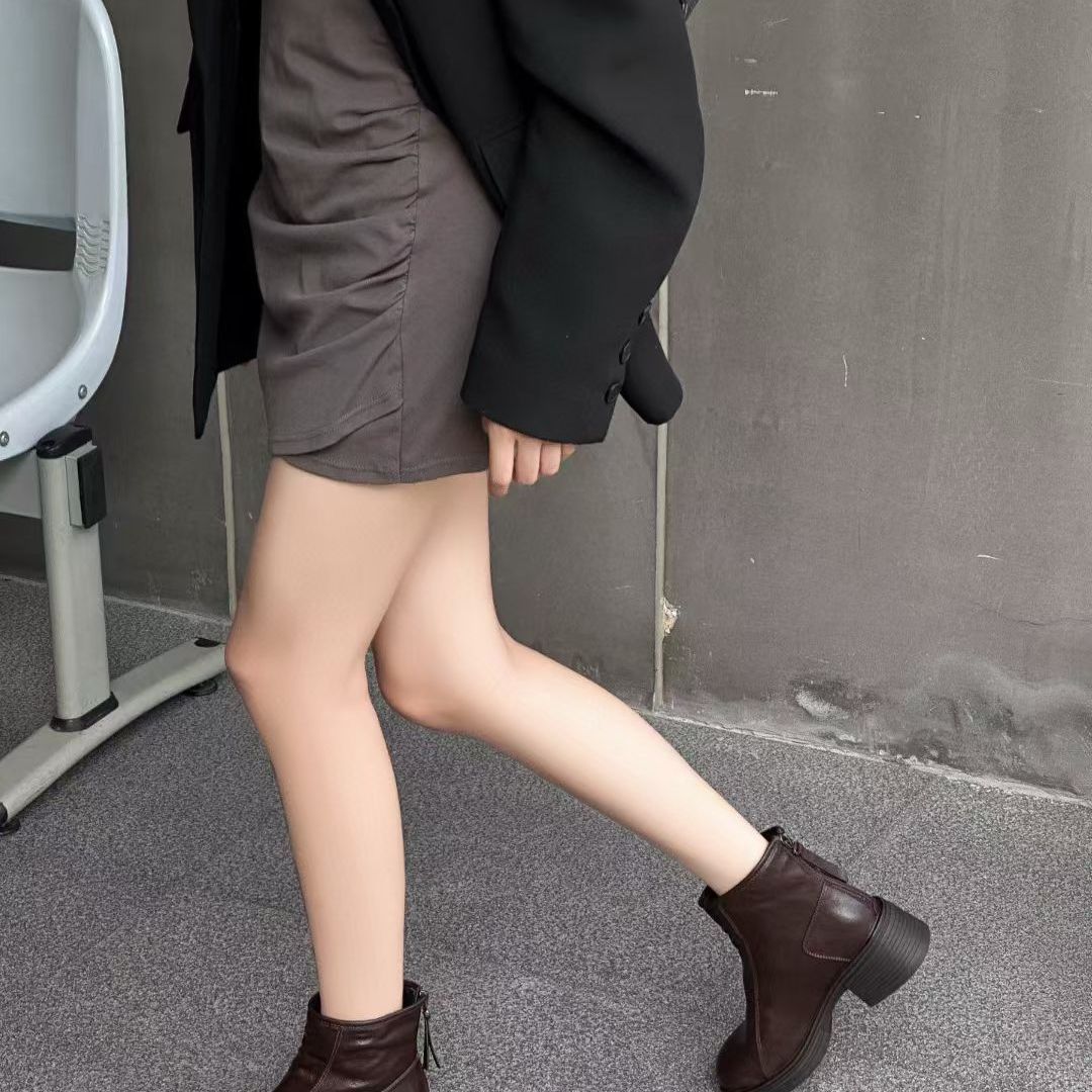 艾小象厚底切尔西靴女百搭马丁靴