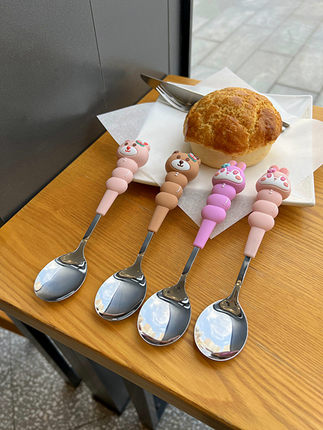 创意不锈钢可爱卡通勺子筷子学生宿舍儿童外出旅行便携餐具盒套装