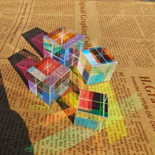 太阳捕手光之立方棱光镜丁达尔效应摆件七彩折射卧室桌面创意礼物