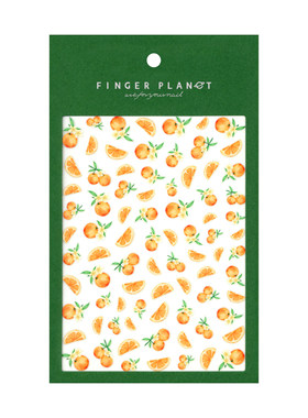 指行星FINGERPLANET美甲贴纸水果橙橘子指甲贴茉莉果橘MLGJ000059