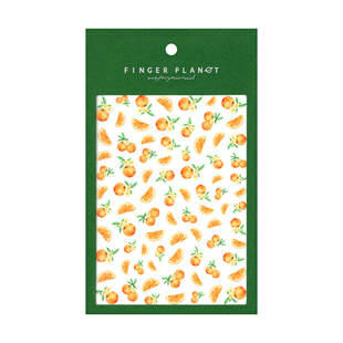 指行星FINGERPLANET美甲贴纸水果橙橘子指甲贴茉莉果橘MLGJ000059