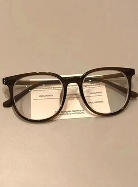 高级显白栗子棕近视眼镜女ins高颜值可配度数女防蓝光平光镜超轻