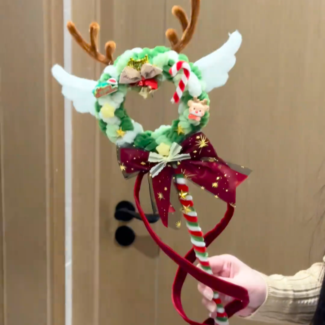 圣诞节扭扭棒圣诞魔法棒飘带麋鹿手工DIY材料包跨年圣诞女友礼物