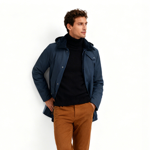 外套夹棉风衣秋冬棉服棉衣男士 英国 Ashby无蜡款 Winter Barbour