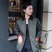 现货 英国barbour绗缝菱格棉服儿童大童夹棉内胆棉衣外套夹克女