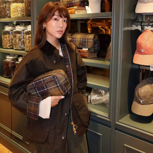 英国Barbour bedale巴恩风女油蜡复古夹克外套宽松风衣 oversize