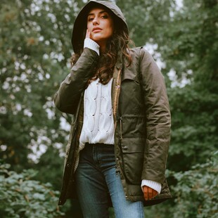 连帽狩猎油蜡外套 夹克涂蜡复古风衣 Durham男女同款 英国Barbour