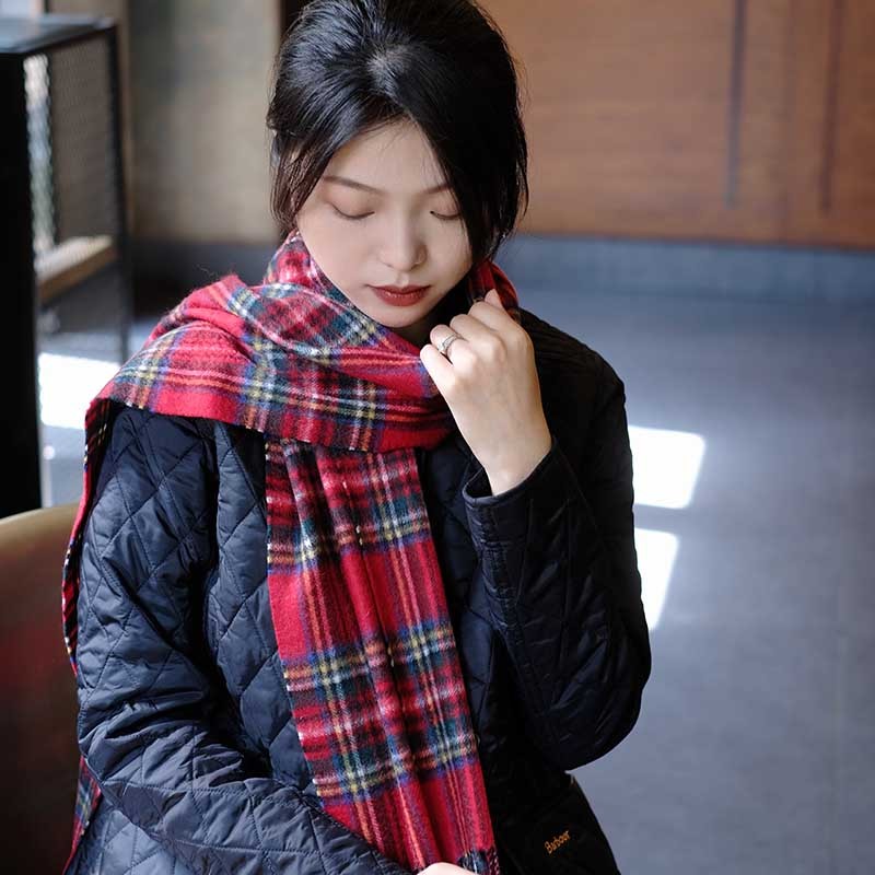 Edinburgh爱丁堡格子纯羊绒围巾