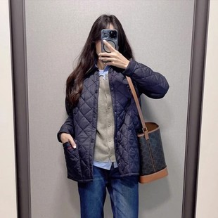 现货 英国barbour绗缝菱格棉服儿童大童夹棉内胆棉衣外套夹克女