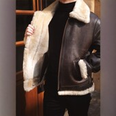 美产Schott 3肖特皮夹克轰炸机皮毛一体翻领皮衣 NYC 257s经典
