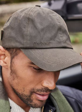 英国 Barbour wax hat复古油蜡帽鸭舌帽棒球帽防水帽子遮阳帽四季