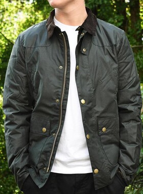 英国Barbour Reelin秋冬夹棉加厚棉服油蜡夹克巴伯尔外套男士