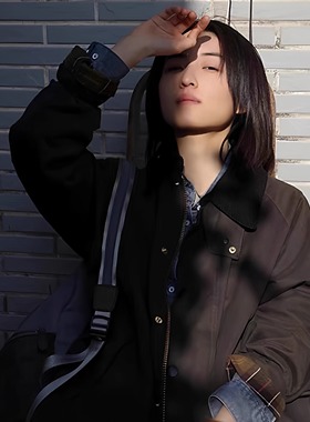 张子枫同款 Barbour OS Transport涂蜡夹克巴伯尔油蜡风衣外套男