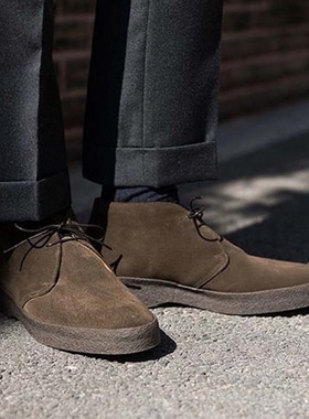 007邦德同款 英制Sanders Chukka翻毛皮鞋沙漠靴鞋麂皮皮靴6480靴