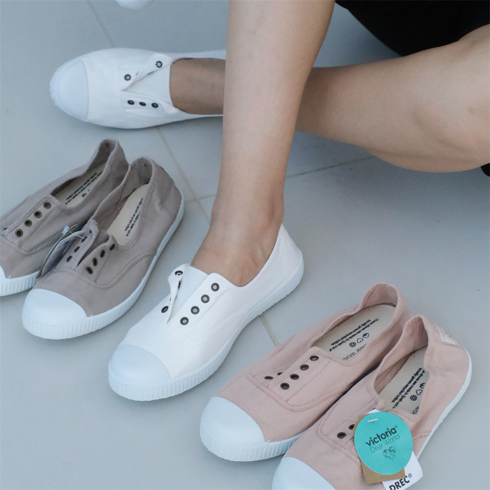 Victoria通勤一脚蹬帆布鞋透气女