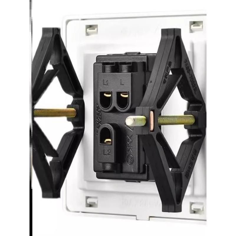 固定面墙插座卡扣丝底底盒固定器墙面面板电源支架开 关内盒渐