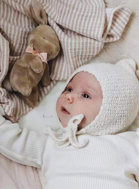 安晚 新生儿抓握玩具北欧兔子宝宝安抚毛绒娃娃0-3-6个月玩偶