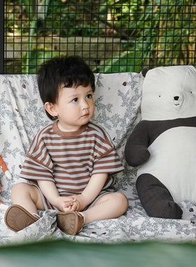 安晚 熊猫玩偶公仔 宝宝安抚玩偶北欧出口陪睡娃娃可啃咬生日礼物